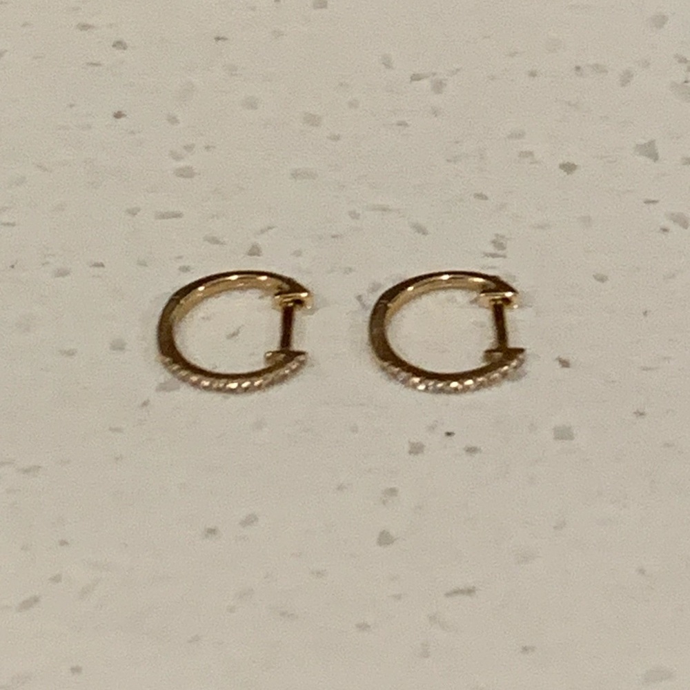 14k Yellow Gold Diamond Earrings